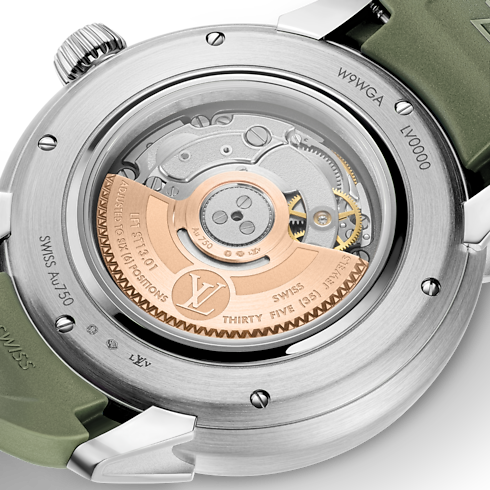 ساعة Tambour Spin Time، أوتوماتيك، 39.5 مم، من الذهب الأبيض in الساعات's جميع الساعات } collections by Louis Vuitton (تكبير صورة المنتج)
