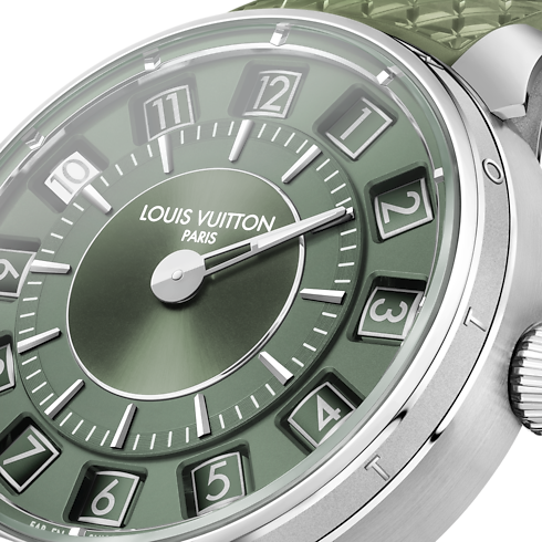 ساعة Tambour Spin Time، أوتوماتيك، 39.5 مم، من الذهب الأبيض in الساعات's جميع الساعات } collections by Louis Vuitton (تكبير صورة المنتج)