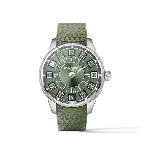 ساعة Tambour Spin Time، أوتوماتيك، 39.5 مم، من الذهب الأبيض in الساعات's جميع الساعات } collections by Louis Vuitton (تكبير صورة المنتج)