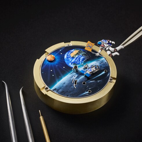 Tambour Taiko Galactique, Manual, 46.7mm, Titanium and White Gold in Watches's All Watches } collections by Louis Vuitton