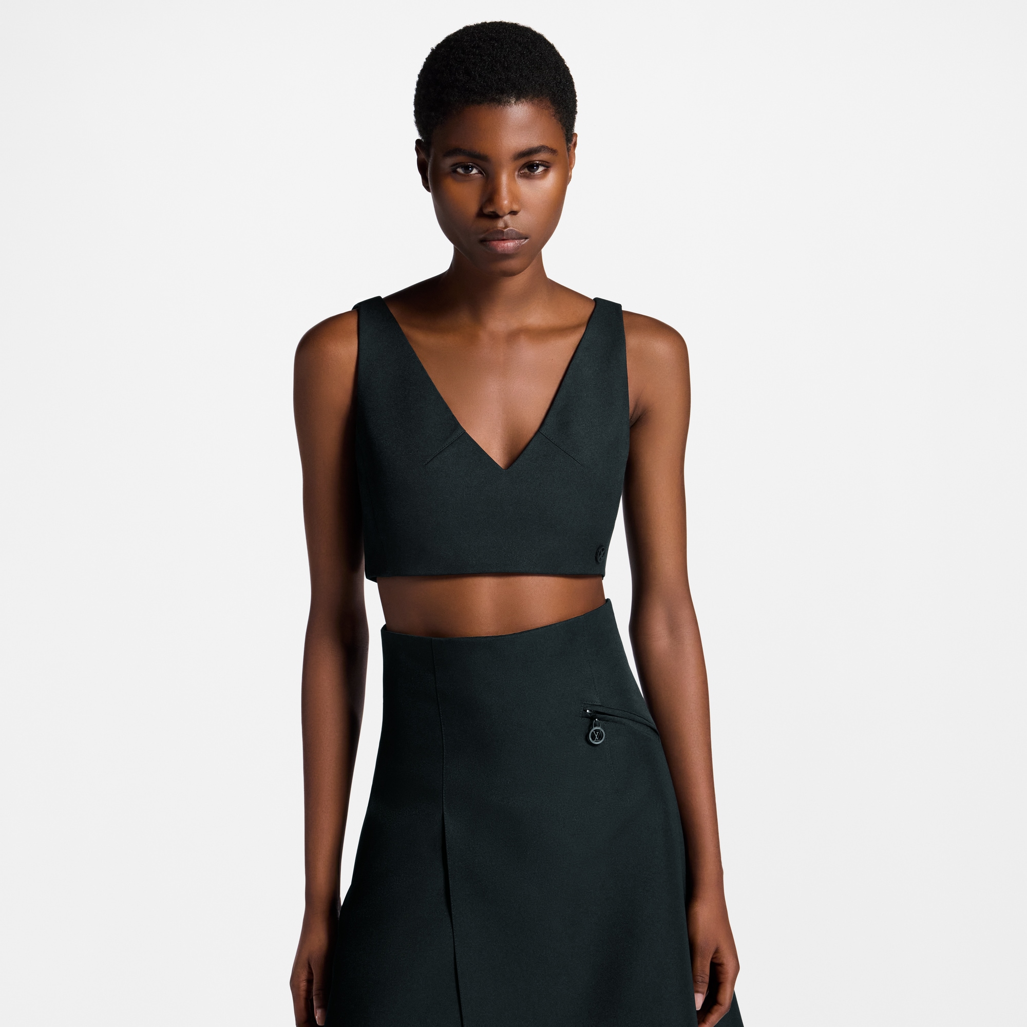 Technical Gabardine Crop Top  in Women