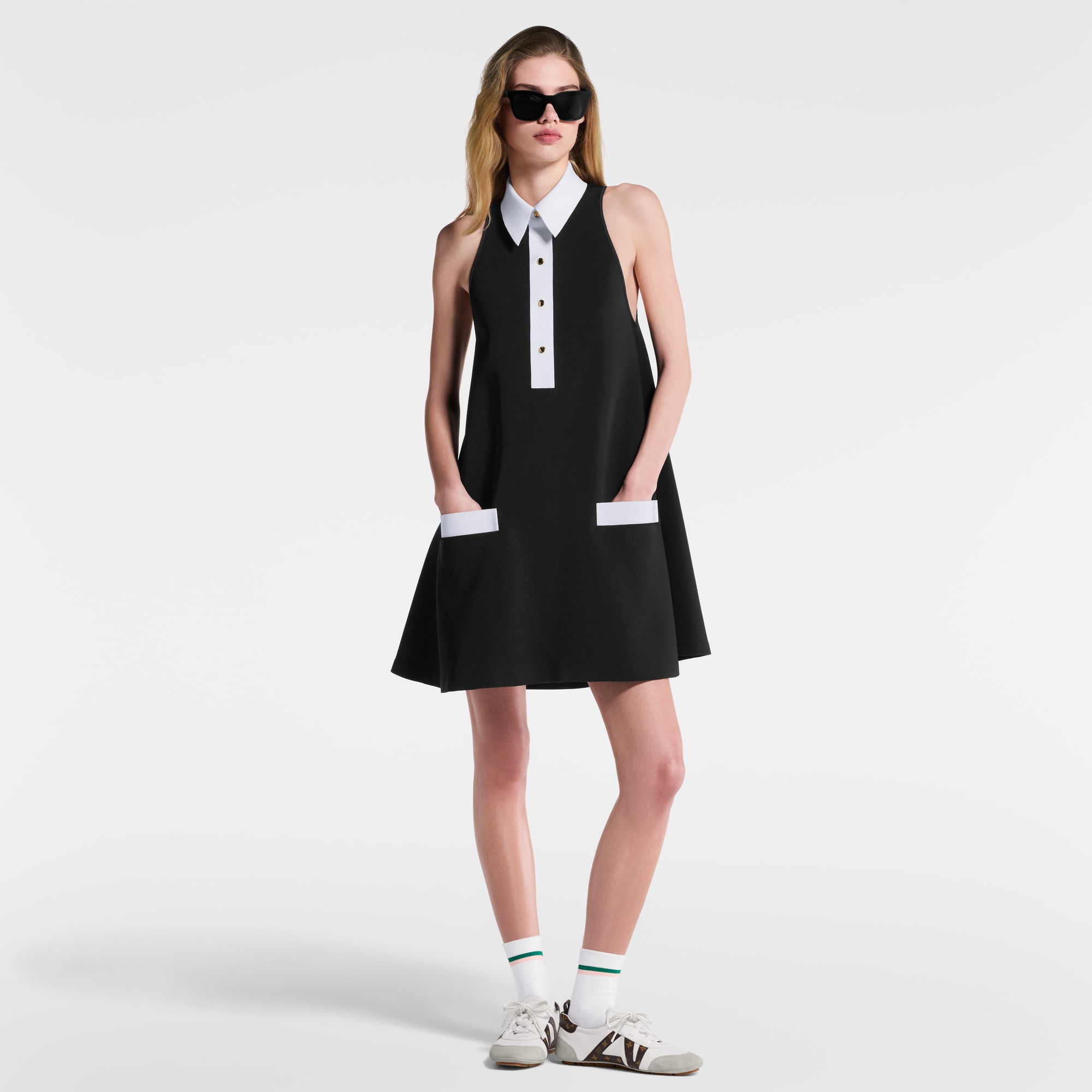 فستان بولو من الجبردين المعالج  in النساء