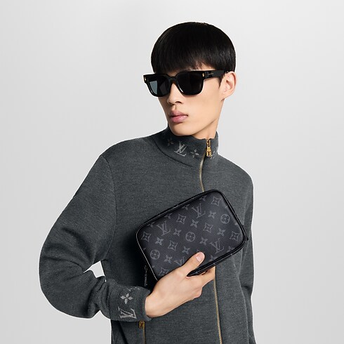 Toiletry Bag PM Monogram Eclipse in Men's Travel Travel Accessories collections by Louis Vuitton (Product zoom)