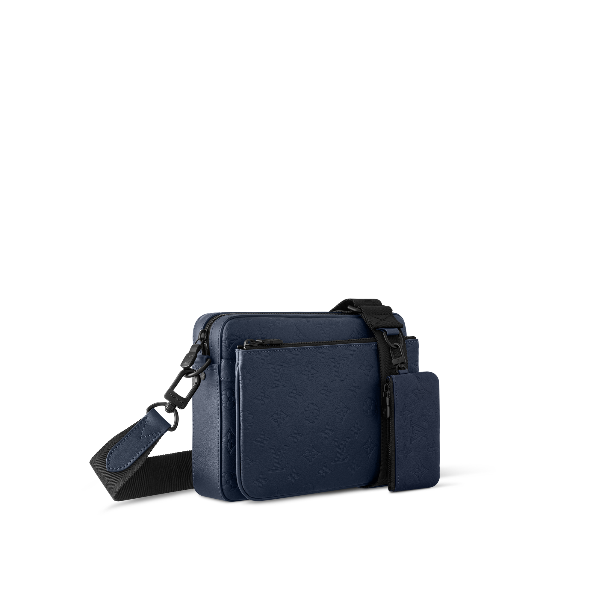 حقيبة Trio Messenger Monogram Shadow Leather in الحقائب والمنتجات الجلدية الصغيرة