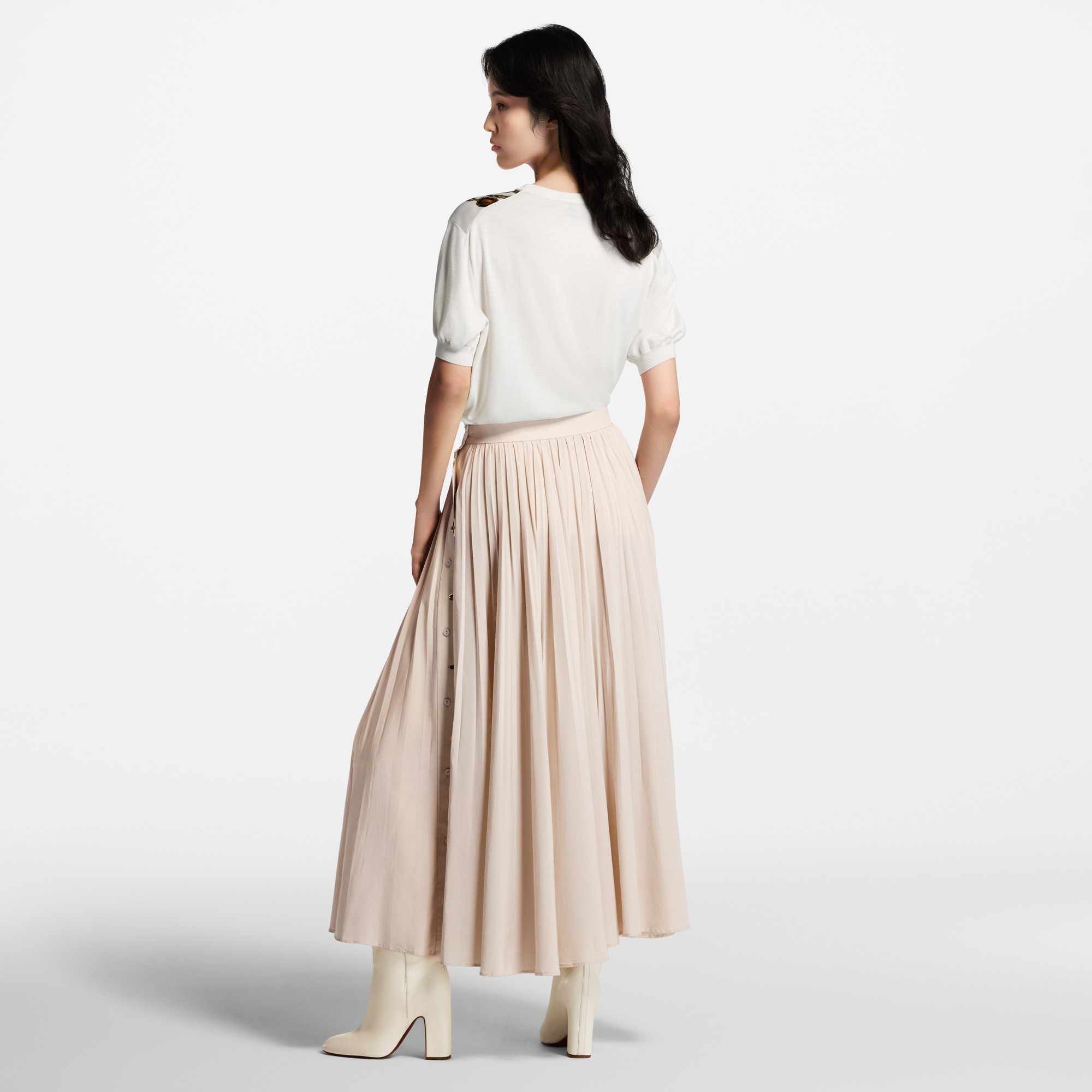 كنزة محبوكة بنقشة القلادة بتأثير الخداع البصري Trompe l