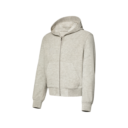 Trompe-Oeil Signature Leather Hoodie side view