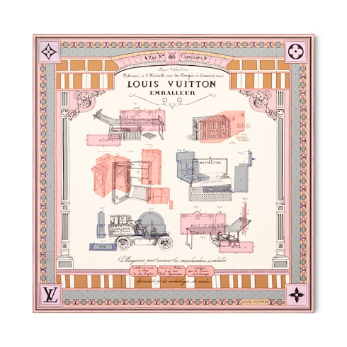 Vintage Trunk Square 90 S00 in Women's Accessories Silk Squares and Bandeaus collections by Louis Vuitton (Product zoom)