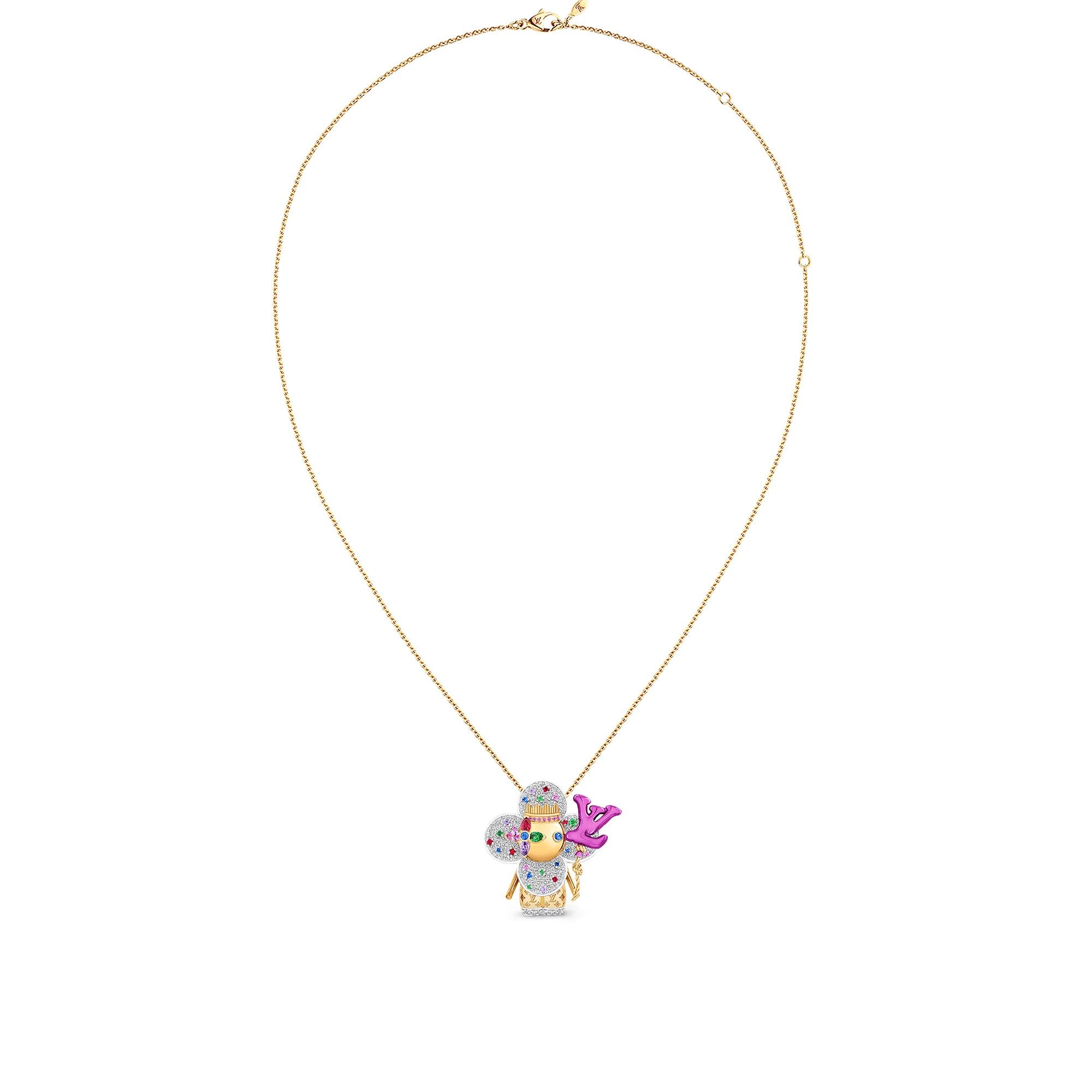 Vivienne Celebration Pendant, Yellow Gold, White Gold, Titanium, Diamonds And Coloured Gemstones  in Jewelry