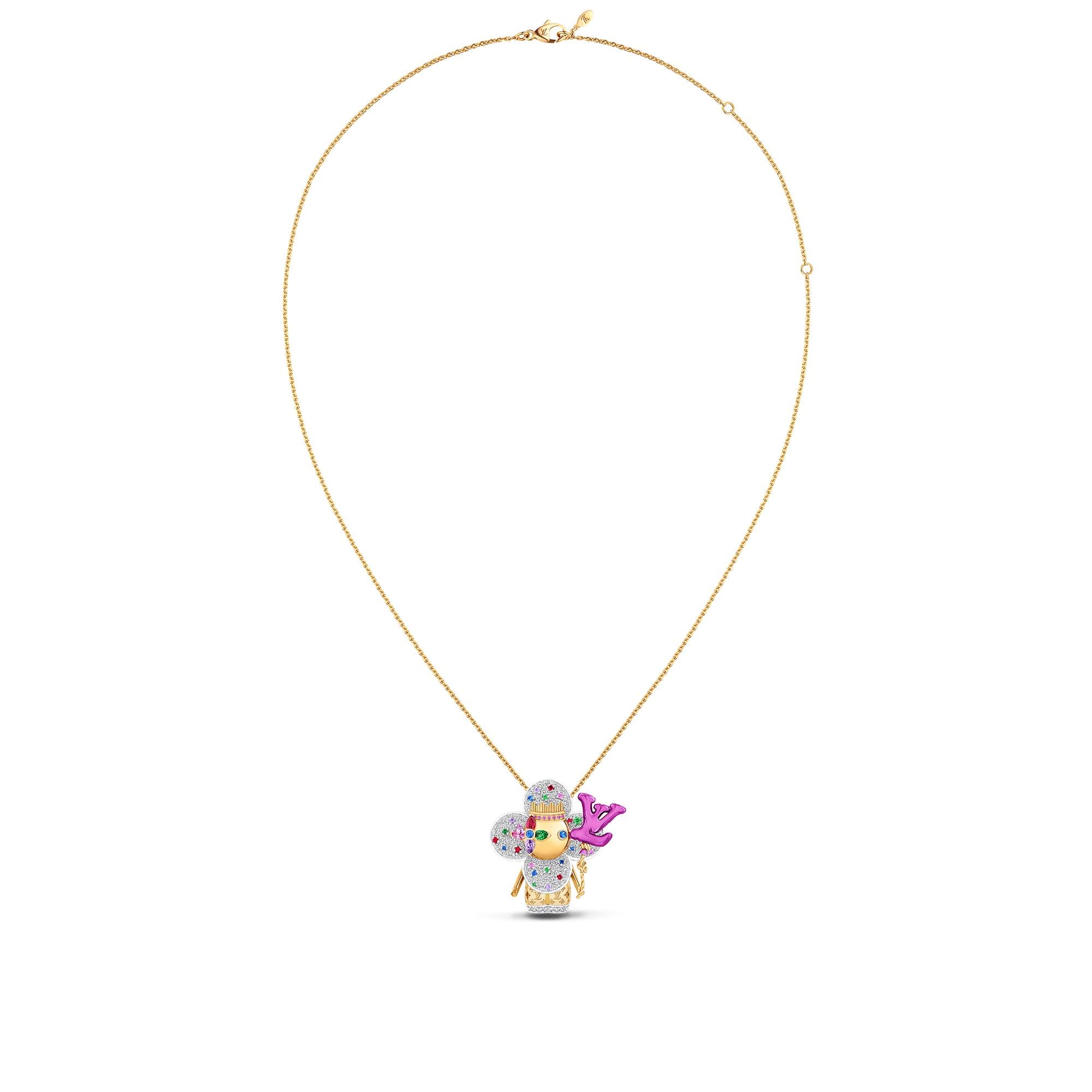Vivienne Celebration Pendant, Yellow Gold, White Gold, Titanium, Diamonds And Coloured Gemstones  in Jewelry