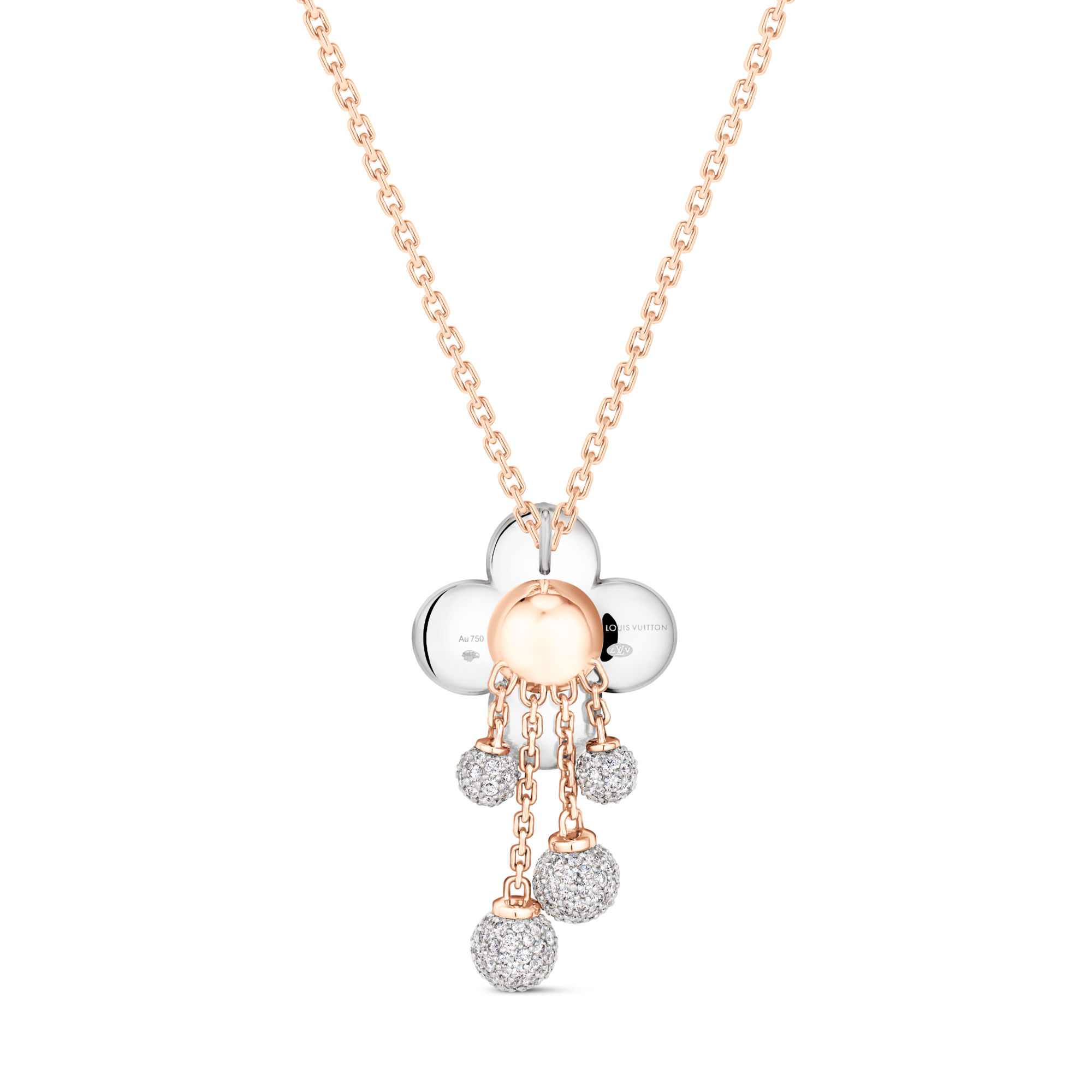 Vivienne Pendant, 3 Golds and Diamonds  in Jewelry