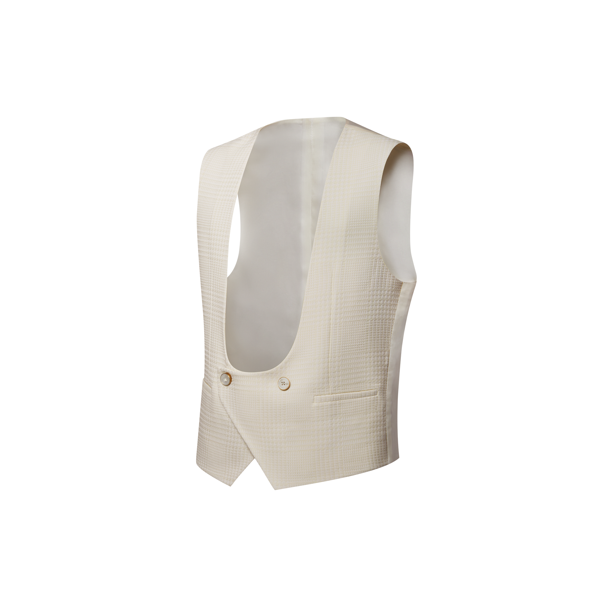 Wool-Silk Blend Evening Waistcoat  in Men