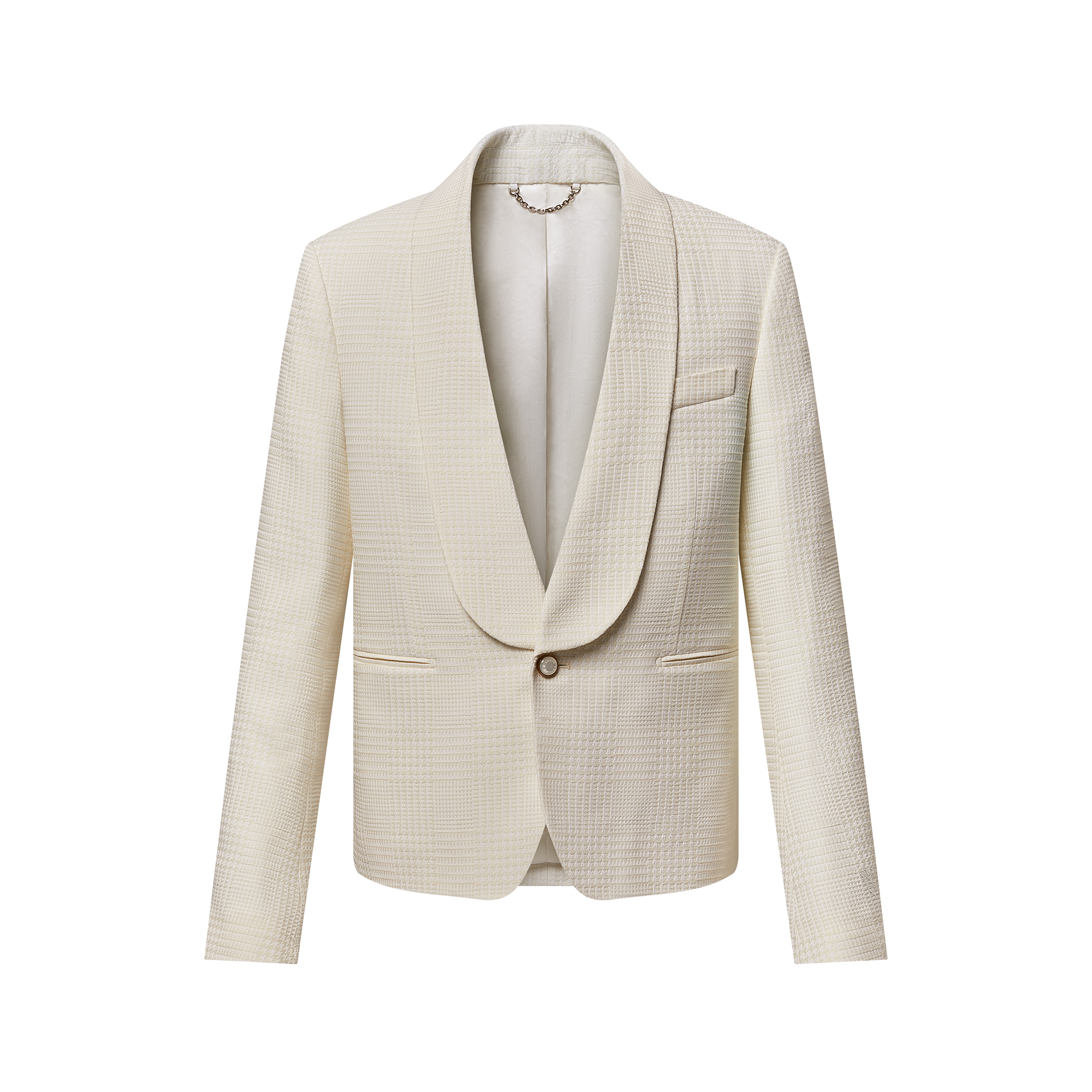 Wool-Silk Blend Single-Breasted Evening Jacket  in Men