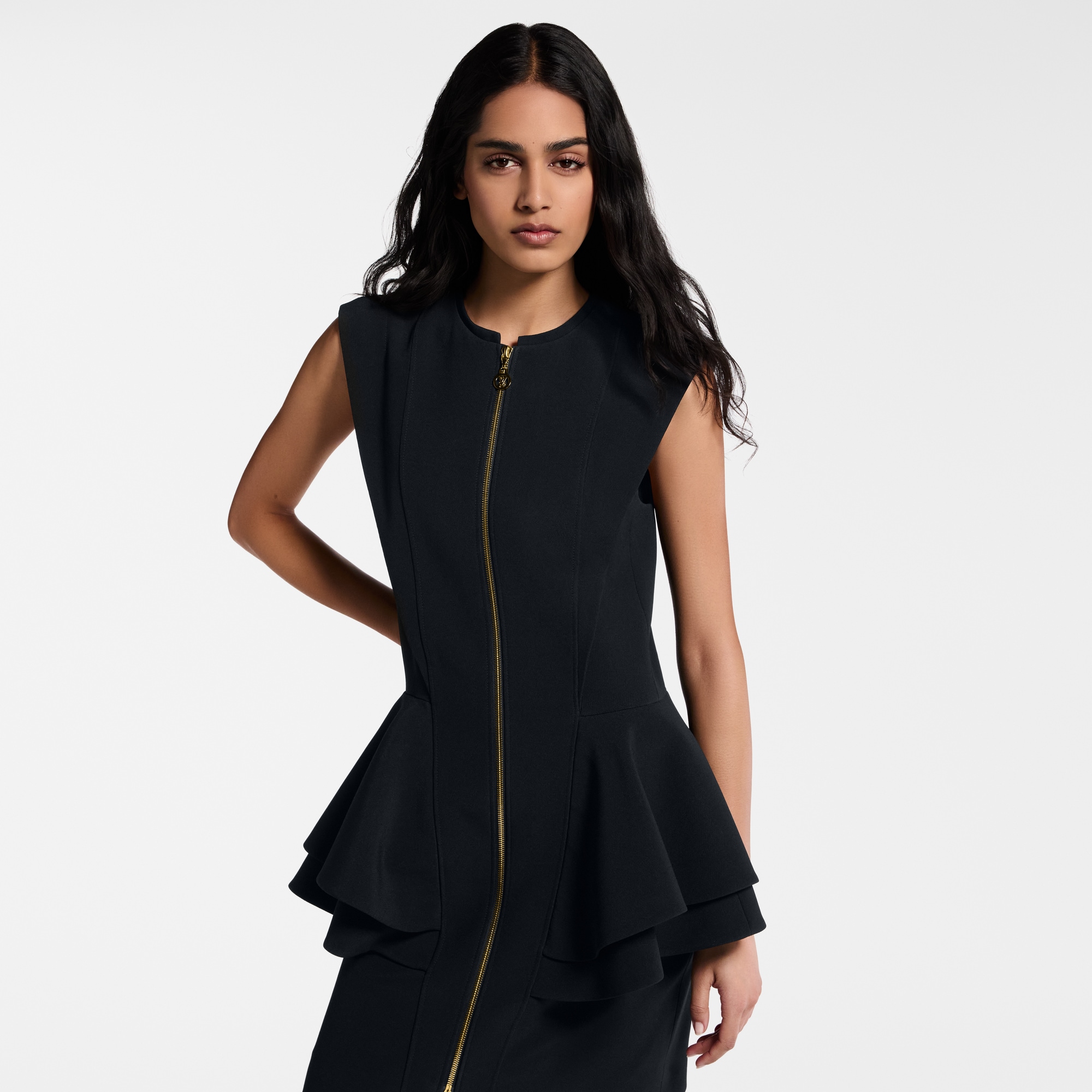 Zip-Up Peplum Dress  in Women