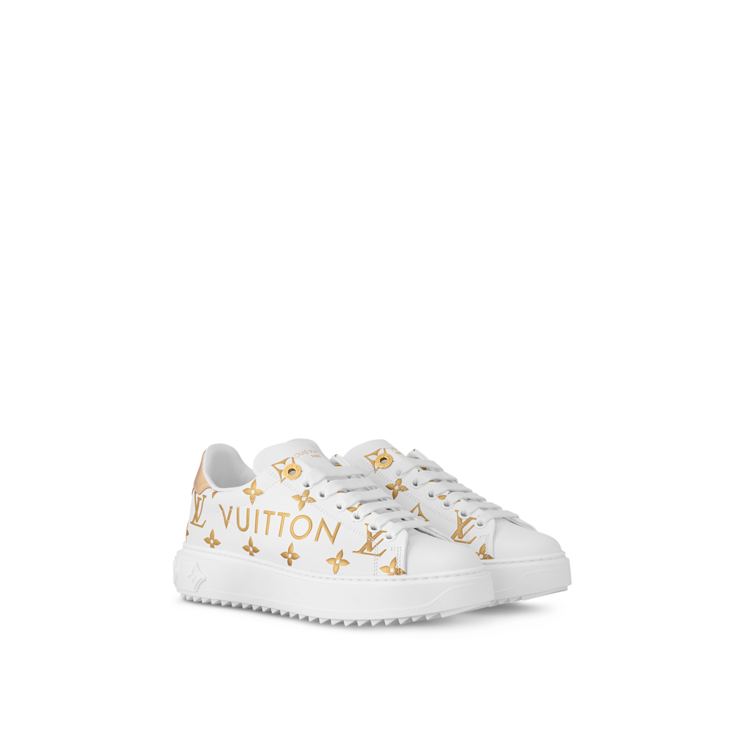 white and gold louis vuitton shoes